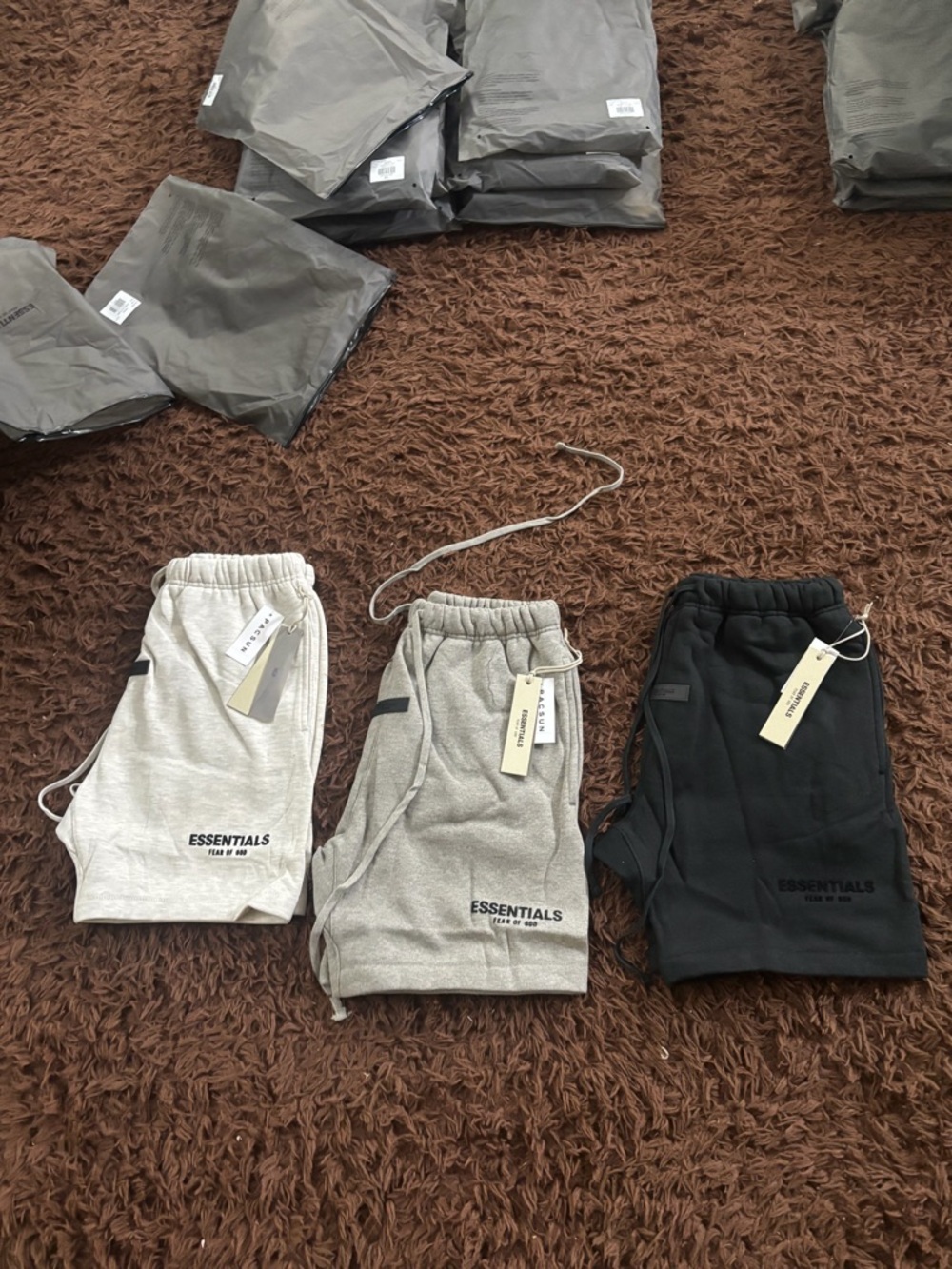 $34.99 Extra Small light oatmeal shorts